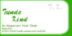 tunde kind business card
